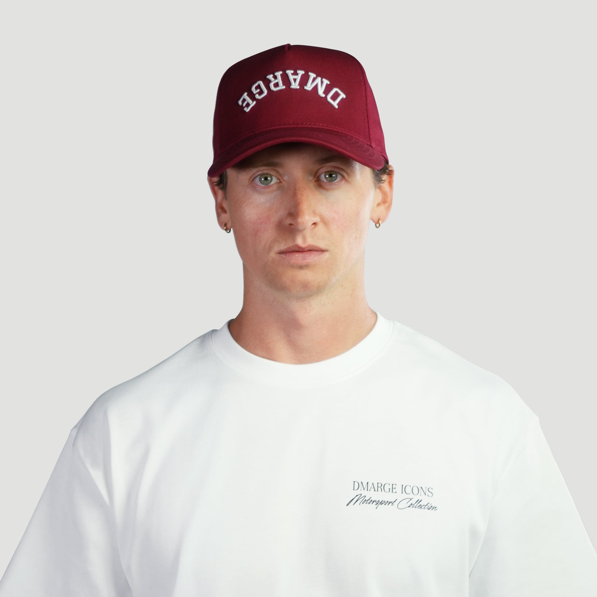DMARGE Upside Down Back To Front Baseball Cap [Las Vegas Red]