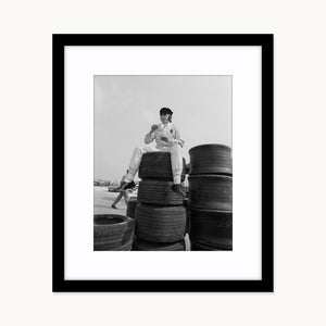 Open image in slideshow, Formula 1 Legend Jackie Stewart Taking A Tea Break Print
