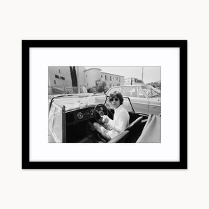 Mick Jagger In His Morgan Roadster In Saint-Tropez Print